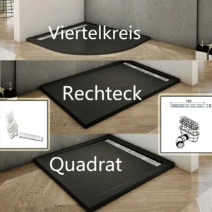 Quadrat/Rechteck/Viertelkreis Duschtasse Stein-Effekt Duschwanne Für Duschkabine - Bild 1 von 15