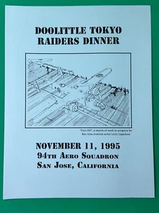 Programa de Cena Doolittle Tokyo Raiders Firmado - por Holstrom + Potter + Kappeler - Imagen 1 de 9