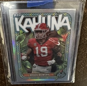 Brock Bowers - 2023 Bowman Chrome University Big Kahuna Refractor - SSP Case Hit