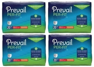 Pack of 4 Prevail Per-Fit Unisex Incontinence Underwear  Medium Bag of 20 (8000) - Picture 1 of 3