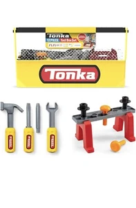 Caja de herramientas Tonka Toy Builders ¡con 11 piezas!  Juego de herramientas - plástico resistente ~ niños - Imagen 1 de 6