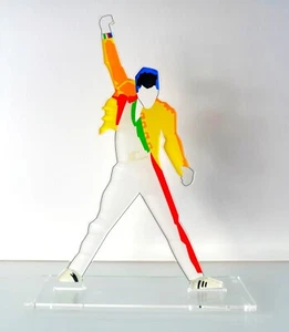 MARCO LODOLA - sericollage tavolo plexiglass Freddie Mercury Queen magic pop art - Imagen 1 de 1