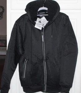 New Men's Zip Up Hoodie Sherpa Lined Jacket Heavyweight Fleece Sweatshirt - Picture 1 of 9