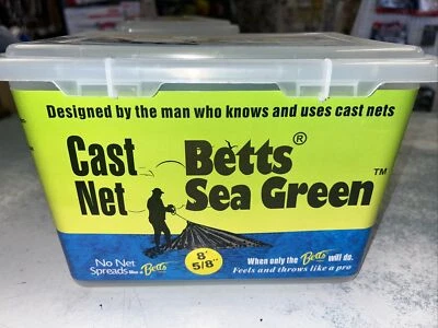 BETTS TACKLE Betts 14-8 Cast Net 8Ft Professional Series 5/8" Mesh Sea Green