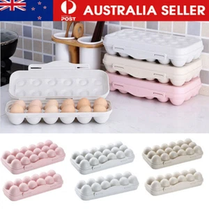 12/18 Grids Egg Tray Egg Holder Egg Box Kitchen Fridge Egg Container Organize - Picture 1 of 18