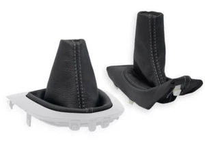 CAMBIO DE MARCHAS PARA PEUGEOT RCZ 2010-2015 + FRENO DE MANO GAITER CUERO COSTURA GRIS - Imagen 1 de 5