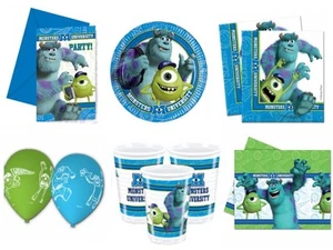 Suministros para fiestas de cumpleaños de la Universidad Monsters Inc - Vajilla decoraciones platos - Imagen 1 de 7