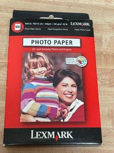 1 PACKAGE OF LEXMARK GLOSSY PHOTO PAPER, 4 X 6 SIZE, 100 SHEETS INK JET PRINTER - Afbeelding 1 van 1