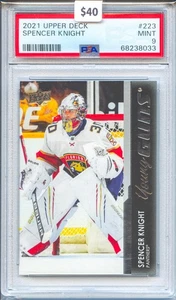 Spencer Knight 2021-22 Upper Deck Young Guns #223 PSA 9 Mint Rookie Panthers - Bild 1 von 2