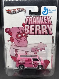 2011 Hot Wheels FRANKEN BERRY CUSTOM 77 DODGE VAN pink GENERAL MILLS CEREAL - Picture 1 of 4