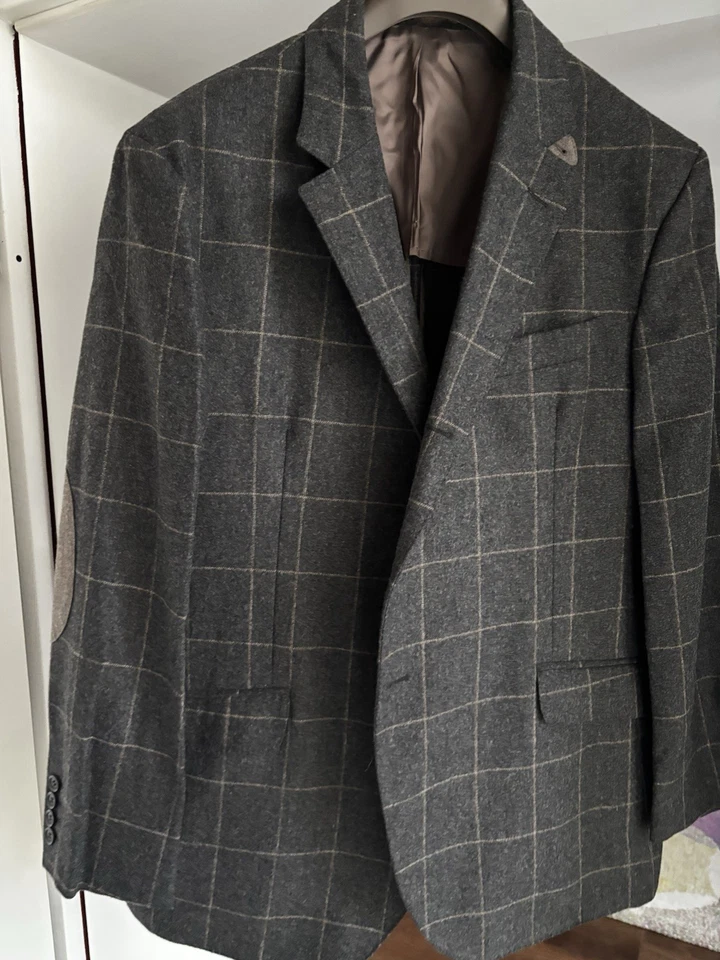 Kariertes Hackett Sakko Größe 56 100% Wolle - Bild 1 von 4