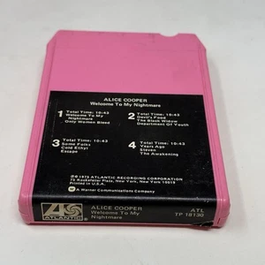 Alice Cooper Welcome To My Nightmare 8 Track Tape 1975 TP 18130 Untested - Picture 1 of 4