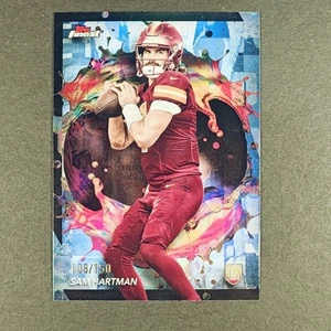 🟠🔴⚪2024 Topps Finest Sam Hartman #252 Blue Oil Spill /150 - Picture 1 of 3