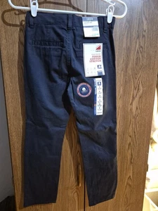NWT IZOD Boys Pants Size 8 Navy, Flat Front Tough Cotton Stretch - Picture 1 of 6