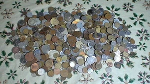 5+ Pfund, 2271 Gramm guter Mixer ausländischer Münzen der Welt.  Viele Länder. - Bild 1 von 6