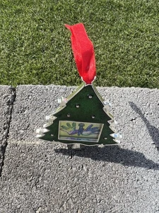 Holiday Time Green Christmas Tree Star Ornament Picture Frame  4 Inches E-2 - Picture 1 of 1