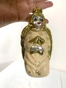 Vintage Fragile Glass Angel Ornament, Christmas Angel Ornament, 5 Inches Tall - Picture 1 of 4