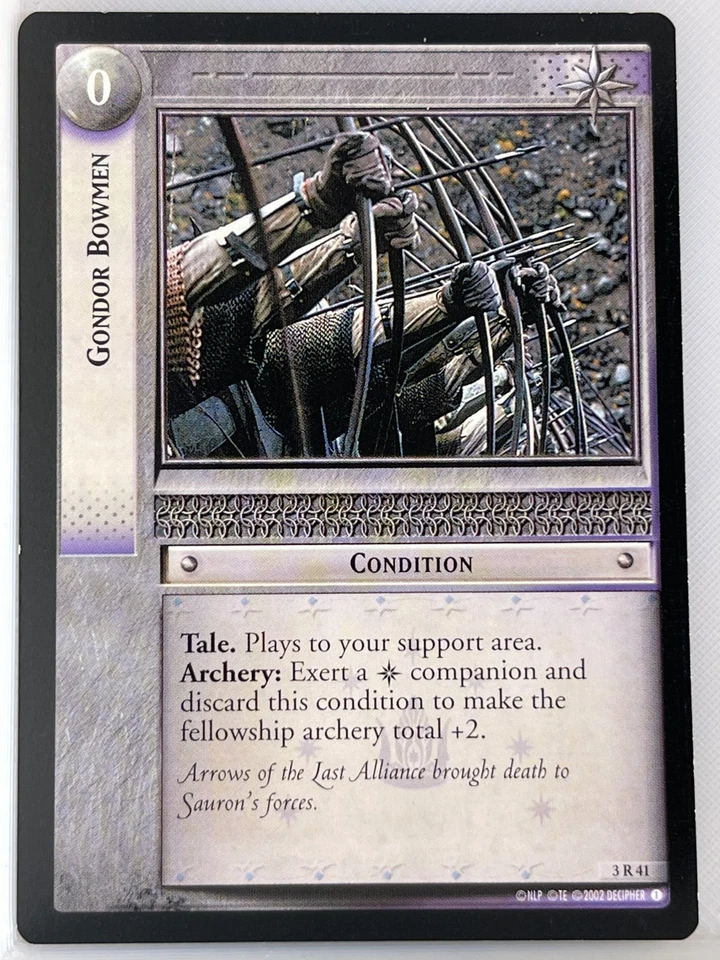 LORD OF THE RINGS TCG REALMS OF THE ELF LORDS RARE 3R41 GONDOR BOWMEN lp - Image 1 of 1