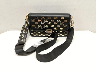 Bolso de Hombro Michael Kors Bradshaw Negro Mk Bandolera Cartera 30T2G2BL1Y Foto 1 de 4