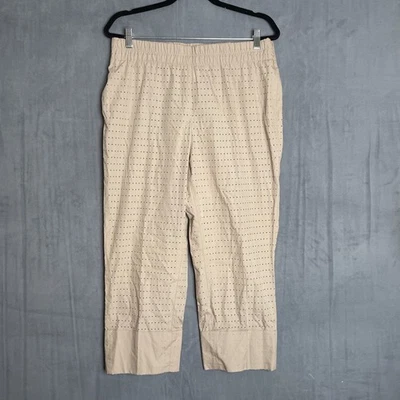 Akris Punto Pants Womens 12 Eyelet Embroidered Lined Pockets Made in Italy - Image 1 of 4