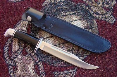 1992 Buck General 120 U.S.A. Hunters Fixed Knife w/Leather Sheath - Image 1 of 4
