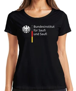 Bundesinstitut für Saufi Saufi Biertrinker Geschenkidee Malle Party Damen T-Shir - Picture 1 of 30