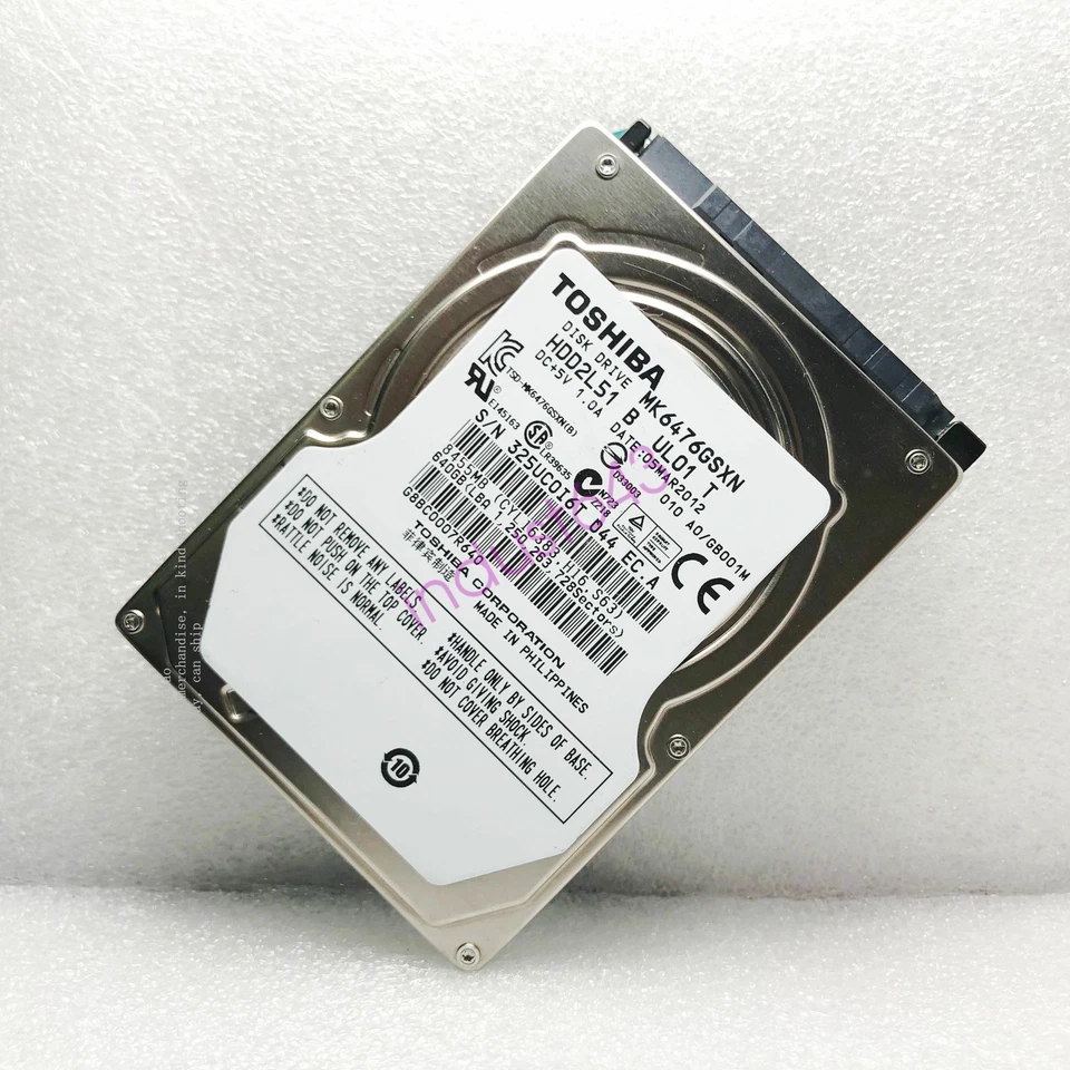 Special purpose Toshiba 640GB 5400RPM 2.5" MK6476GSXN hard drive - Image 1 of 4