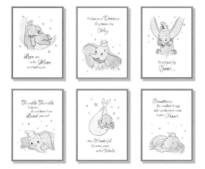 DISNEY Dumbo Elephant Nursery Wall Art Decor Quotes Picture Keepsake Gift A4 PRINT ONLY