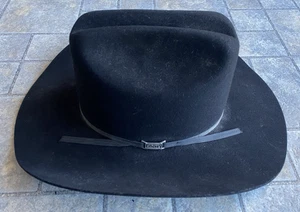 Eddy Bros Cowboyhut 6 1/2 hergestellt in USA XXX Scottsdale schwarz Mängel Verschleiß Wolle - Bild 1 von 20