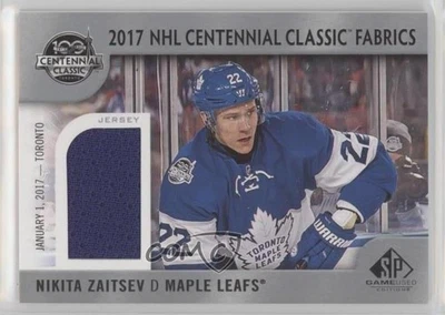 2017-18 SP Game Used 2017 NHL Centennial Classic Fabrics Nikita Zaitsev #CC-NZ - Image 1 of 2