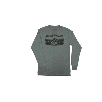 Camiseta Stihl Unisex Mezcla Algodón Manga Larga, Gris Jaspeado, 2X Foto 1 de 2