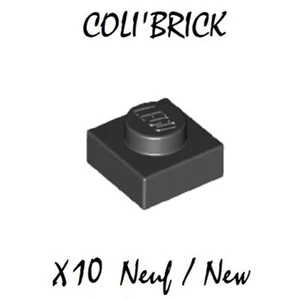 Lego 3024 - 10x Brique Plaque / Brick Plate 1x1 - Noir Black - 30008 28554 NEUF - Imagen 1 de 1