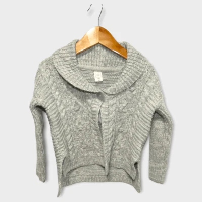 Gap baby Gray Collar Cable Knit Long Sleeve Sweater Size 3T - Image 1 of 4
