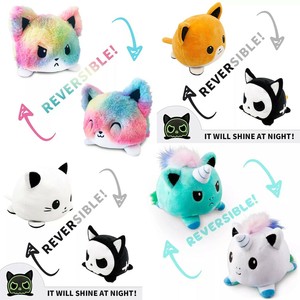 Reversible Cat Peluche Plush unicorn Gato Kids Stuffed Double-Sided Flip Dolls