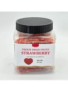 🍓Freeze Dried Strawberry Pieces 6.5oz 100% Natural No Additive Fruit exp 07/25 - Picture 1 of 6