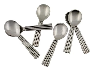 Sterling Silver GEORG JENSEN Salt Spoon BERNADOTTE Denmark ~ $69 each - Picture 1 of 6