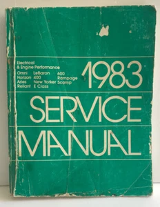 Electrical & Engine Performance 1983 Front Wheel Drive Service Manual - Picture 1 of 10