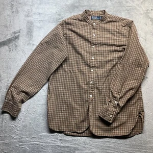 Polo Ralph Lauren Shirt Mens Large Classic Fit Long Sleeve Button Down Tan/Brown - Picture 1 of 5