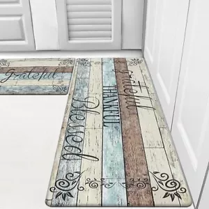 Juego de 2 alfombrillas de cocina antideslizantes acolchadas para piso - Imagen 1 de 4