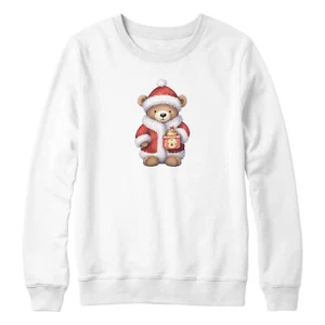 Christmas Bear Kids Sweater Sweatshirt Funny day festive - Picture 1 of 8