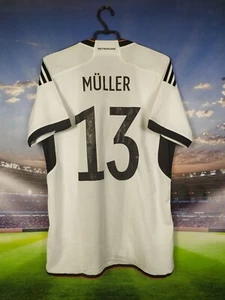 Muller Germany Team Jersey Home Football Shirt Adidas Mens Size L - Picture 1 of 11