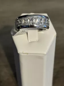 Italo Jewelry Ring Size 11 Sterling Silver And Created Sapphire - Picture 1 of 4
