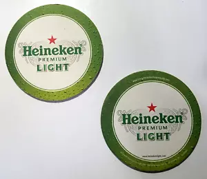 Lote de 2 montañas rusas ligeras de cerveza Heineken de 4" de diámetro - Imagen 1 de 4