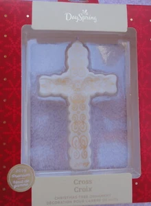 "Hallmark DaySpring 2019 Premium Cross Adorno de Navidad ""Paz en la tierra"" Nuevo - Imagen 1 de 5