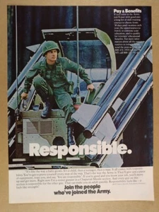 1978 US Army Recruitment Chaparral Missile Senior Gunner photo vintage print Ad - Picture 1 of 1