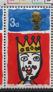 1966 Sg 713var 3D Navidad 'Sello negro rasguño cruzado' sin montar como nuevo - Imagen 1 de 6