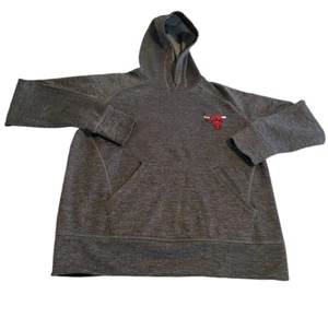 Chicago Bulls Hoodie Men Large Gray Adidas Climawarm Basketball Sweatshirt NBA - Picture 1 of 12