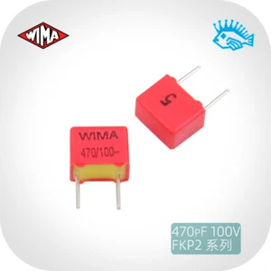 470pF 100V FKP2 WIMA 471/n47/470p Film Audio Capacitor 5% J pitch 5mm copper pin - Picture 1 of 2