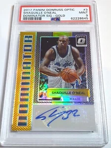 2017 Donruss Optic Shaquille O'Neal AUTO GOLD /10 Signature - PSA 9 (POP 1) - Bild 1 von 4