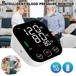 2025 Oberarm Blutdruckmessgerät LED Digital BP Manschette Pulsmesser Maschine - Bild 1 von 12